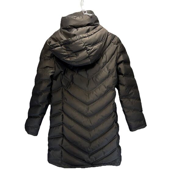 CALVIN KLEIN Women Puffer Parka M Brown Duck Down Removable Hood Winter Coat - Picture 4 of 13